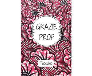 Grazie prof: Taccuino personalizzato a righe per professore o professoressa