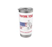 Grazie Veterani Per Il Vostro Servizio E Sacrificio E Patrio Bicchiere termico in acciaio inox doppia parete