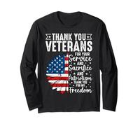 Grazie Veterani per Il Vostro Servizio E Sacrificio E Patrio Maglia a Manica