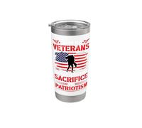Grazie veterani per il vostro servizio e sacrificio patriottismo Bicchiere termico in acciaio inox doppia parete