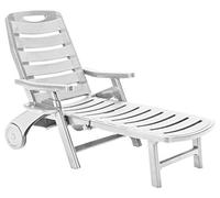 Grazioli 6800/B Lettino/Poltrona Premiere Pieghevole, Bianco