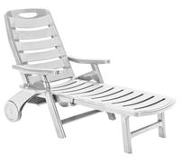 Grazioli 6800/B Lettino/Poltrona Premiere Pieghevole, Bianco