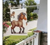 Graziosa bandiera a cavallo da 0,9 m per esterni e interni, primavera, estate, autunno, inverno, da giardino, con occhiello, verticale, su entrambi i lati, per decorazioni da cortile