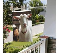 Graziosa bandiera a forma di capra, 6 x 0,9 m, per interni ed esterni, primavera, estate, autunno, inverno, da giardino, con occhiello, verticale, su entrambi i lati, per decorazioni da cortile
