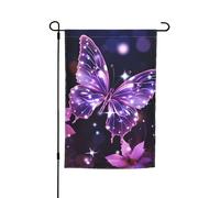 Graziosa bandiera a forma di farfalla viola, 12x18 pollici, da appendere alla parete, per interni, da appendere al muro ...
