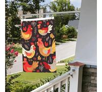 Graziosa bandiera a forma di gallina, 6 x 0,9 m, per interni ed esterni, primavera, estate, autunno, inverno, giardino, con occhiello, verticale, double face, bandiere per feste per decorazioni da