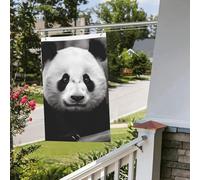 Graziosa bandiera a forma di panda bianca e nera, 6 x 0,9 m, per interni ed esterni, primavera, estate, autunno, inverno, da giardino, con occhiello, verticale, su entrambi i lati, per decorazioni da