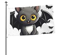 Graziosa bandiera a pipistrello, 0,6 x 90 cm, stampa su entrambi i lati, bandiere da giardino, bandiera da cortile per esterni, bandiere per vacanze, banner regalo con occhielli, sfondo fotografico