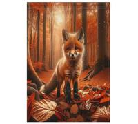 Graziosa bandiera autunnale da giardino stagionale con volpe personalizzata bandiere da cortile resistenti alle intemperie decorazione autunnale per la casa 71,1 x 101,6 cm