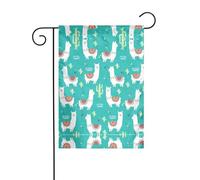 Graziosa bandiera bianca con lama e cactus da giardino, 30,5 x 45,7 cm, bandiera di benvenuto, per esterni, decorazione per il cortile della casa
