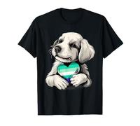 Graziosa bandiera con cane MLM Pride LGBT MLM a forma di cuore Maglietta