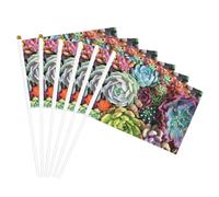 Graziosa bandiera con stampa di piante grasse, leggera, per feste, eventi, decorazione, parata, attività sportiva, facile da montare