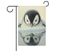 Graziosa bandiera da giardino a forma di pinguino, in iuta su entrambi i lati, 30,5 x 45,7 cm