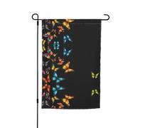Graziosa bandiera da giardino con farfalle, 30,5 x 45,7 cm, resistente bandiera decorativa in poliestere stampato su entrambi i lati, per cortile, patio e balcone