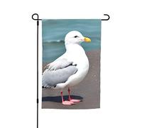 Graziosa bandiera da giardino con gabbiano, 30,5 x 45,7 cm. Decorazione per esterni luminosa su entrambi i lati porta un po' di divertimento al tuo giardino.
