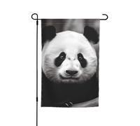 Graziosa bandiera da giardino con panda bianco e nero, 30,5 x 45,7 cm, per primavera, estate, autunno, inverno, bandiere stagionali su entrambi i lati, bandiere per le vacanze, per esterni, interni