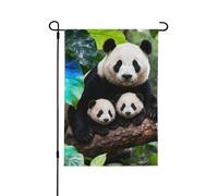 Graziosa bandiera da giardino con panda nella giungla, double face, 71 x 101 cm, resistente allo sbiadimento, per esterni, decorazione per casa e cortile