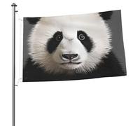 Graziosa bandiera da giardino con testa di panda, 6 x 0,9 m, bandiera per esterni, bandiera a prova di brezza, bandiere a prova di scolorimento, per casa, casa, decorazione interna ed esterna