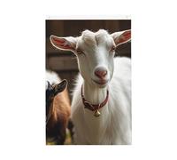 Graziosa bandiera da giardino di benvenuto con capra, 0,6 x 0,9 m, non sbiadisce, doppia faccia, per casa, cortile, cortile, portico, prato