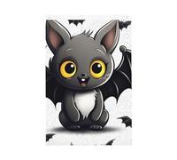 Graziosa bandiera da giardino di benvenuto con pipistrello, 0,6 x 0,9 m, doppia faccia, non sbiadisce, per casa, cortile, cortile, cortile, prato, decorazione esterna