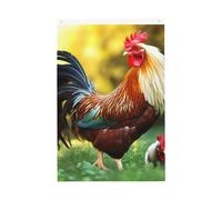 Graziosa bandiera da giardino di benvenuto da cucina, 0,6 x 9,6 m, double face, non sbiadisce, per casa, cortile, cortile, cortile, prato, decorazione esterna