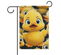 Graziosa bandiera da giardino estiva a forma di anatra su entrambi i lati, 30,5 x 45,7 cm, bandiere da giardino primaverili e sole, decorazione per esterni