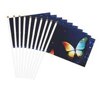 Graziosa bandiera palmare con stampa a farfalla, bandiere per festival per interni ed esterni, decorazione per parate e eventi