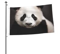 Graziosa bandiera panda bianca e nera, 0,9 x 90 cm, stampa su entrambi i lati, bandiere da giardino, bandiera da cortile per esterni, bandierine regalo con occhielli, sfondo fotografico, per interni