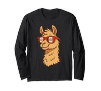 Graziosa Bandiera peruviana con Lama peruviana e Alpaca per Bambini Maglia a Manica