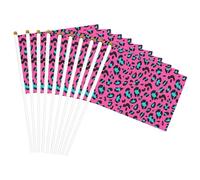 Graziosa bandiera portatile con stampa leopardata, ideale per matrimoni, anniversari, vacanze