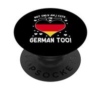 Graziosa bandiera tedesca a forma di cuore PopSockets PopGrip Adesivo
