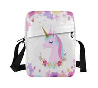 graziosa borsa a tracolla borse a tracolla da donna borsa a mano per donna tracolla regolabile per sport all'aria aperta sport all'aria aperta-fiori colorati unicorni sogno