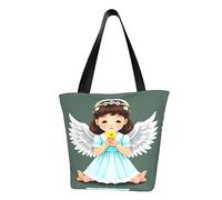 Graziosa borsa a tracolla da donna, con piccolo angelo, alla moda, adatta per lo shopping e il fine settimana