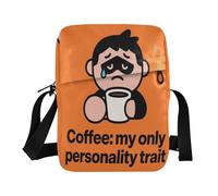 graziosa borsa a tracolla da uomo borse a tracolla regolabile per uso quotidiano all'aperto quotidiano - caffè The Trait