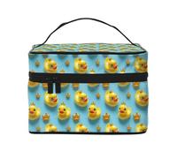 Graziosa borsa da trucco con stampa di corona, graziose borse per cosmetici da donna, grande borsa organizer da viaggio per il trucco