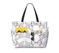 Graziosa borsa da viaggio con motivo dalmata di grande capacità, ideale per vacanze, borse di tela riutilizzabili per campeggio, generi alimentari, traslochi