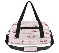 Graziosa borsa da viaggio per bambini a forma di ballerina, leggera e leggera, adatta per la palestra o per il weekend, ideale per viaggi e balli, Graziosa ballerina, 18.5L x 7.8W x 9.4H