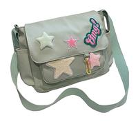 Graziosa borsa messenger, borsa a tracolla estetica, Y2K Star Grunge, borsa a tracolla da donna, A-verde-tela, Small