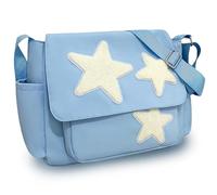 Graziosa borsa messenger, borsa a tracolla estetica, Y2K Star Grunge, borsa a tracolla da donna, B-blu-nylon, Small