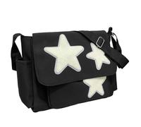 Graziosa borsa messenger, borsa a tracolla estetica, Y2K Star Grunge, borsa a tracolla da donna, B-nero-nylon, Small