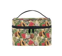 Graziosa borsa per il trucco a forma di anguria con frutta tropicale per donne, trousse da toilette a forma di treno, Come nella foto, Taglia unica, Zaini