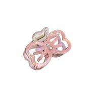 Graziosa clip cava, fermaglio for capelli con fiocco, fermaglio for squalo dolce, fermaglio for capelli temperamento(Colorful powder)