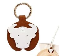 Graziosa clip per cappello con design panda compagnia per attività all'aria aperta - Clip per cappelli per bagagli, clip per cappelli in pelle PU portatili per tenere il cappello sulla borsa, clip per