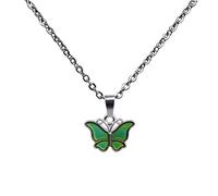 Graziosa collana con ciondolo a forma di farfalla che cambia colore, gioiello da donna, 50cm-55cm, poliestere, come descrizione