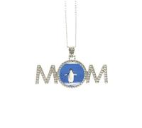 Graziosa collana con pinguino bianco scienza natura, regalo per la festa della mamma, regalo per mamma, nonna, regalo di compleanno, Medio