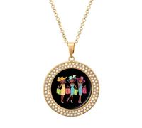 Graziosa collana da donna africana Am-ericana per donne, regolabile, con ciondolo per mamma, moglie, fidanzata, regali, Misura unica, Metallo