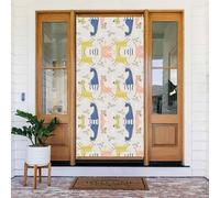 Graziosa copertura decorativa per porta con giraffa, perfetta per decorazioni natalizie interne ed esterne