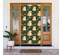 Graziosa copertura decorativa per porte con stampa di anatra Capybara, decorazioni per interni ed esterni, primavera, estate, autunno, inverno, Halloween, Natale, decorazioni per la casa