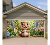 Graziosa copertura per porta del garage, decorazione floreale primaverile per interni ed esterni, decorazione per feste in cortile e camera dei bambini, accessori da giardino stagionali 400 x 180 cm