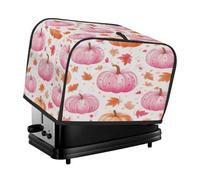 Graziosa copertura per tostapane rosa autunnale con foglie d'acero, 2 fette di copertura antipolvere per macchina del pane, piccolo elettrodomestico da cucina